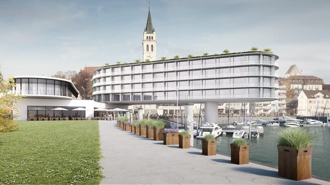 So sahen die ursprünglichen Pläne für das Hafenhotel aus.